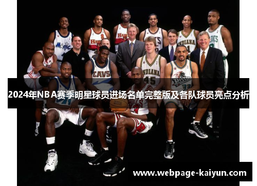 2024年NBA赛季明星球员进场名单完整版及各队球员亮点分析