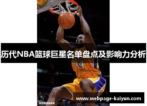 历代NBA篮球巨星名单盘点及影响力分析