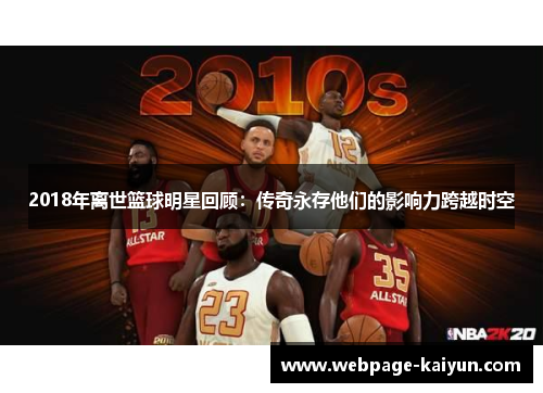 2018年离世篮球明星回顾：传奇永存他们的影响力跨越时空